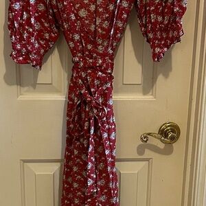 Natural Life Red and White Floral Dress